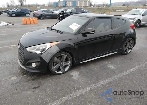 2013 Hyundai Veloster Turbo W/Blue z USA, uszkodzony, nr VIN KMHTC6AE9DU119659